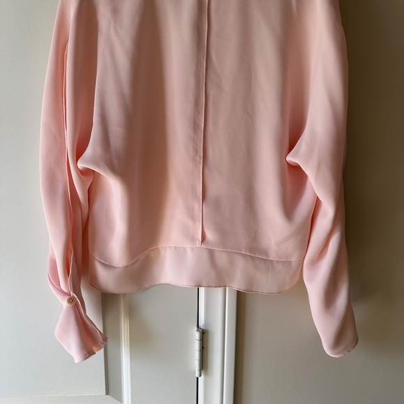 ARITZIA BABATON MARTIN LONG SLEEVE BLOUSE PINK - Picture 4 of 5